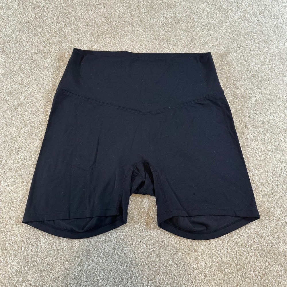 Unbranded Womens High Waisted Biker Shorts Black Yoga Athletic Spandex Small